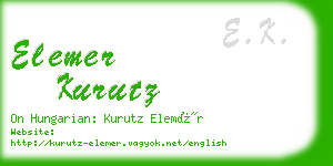 elemer kurutz business card